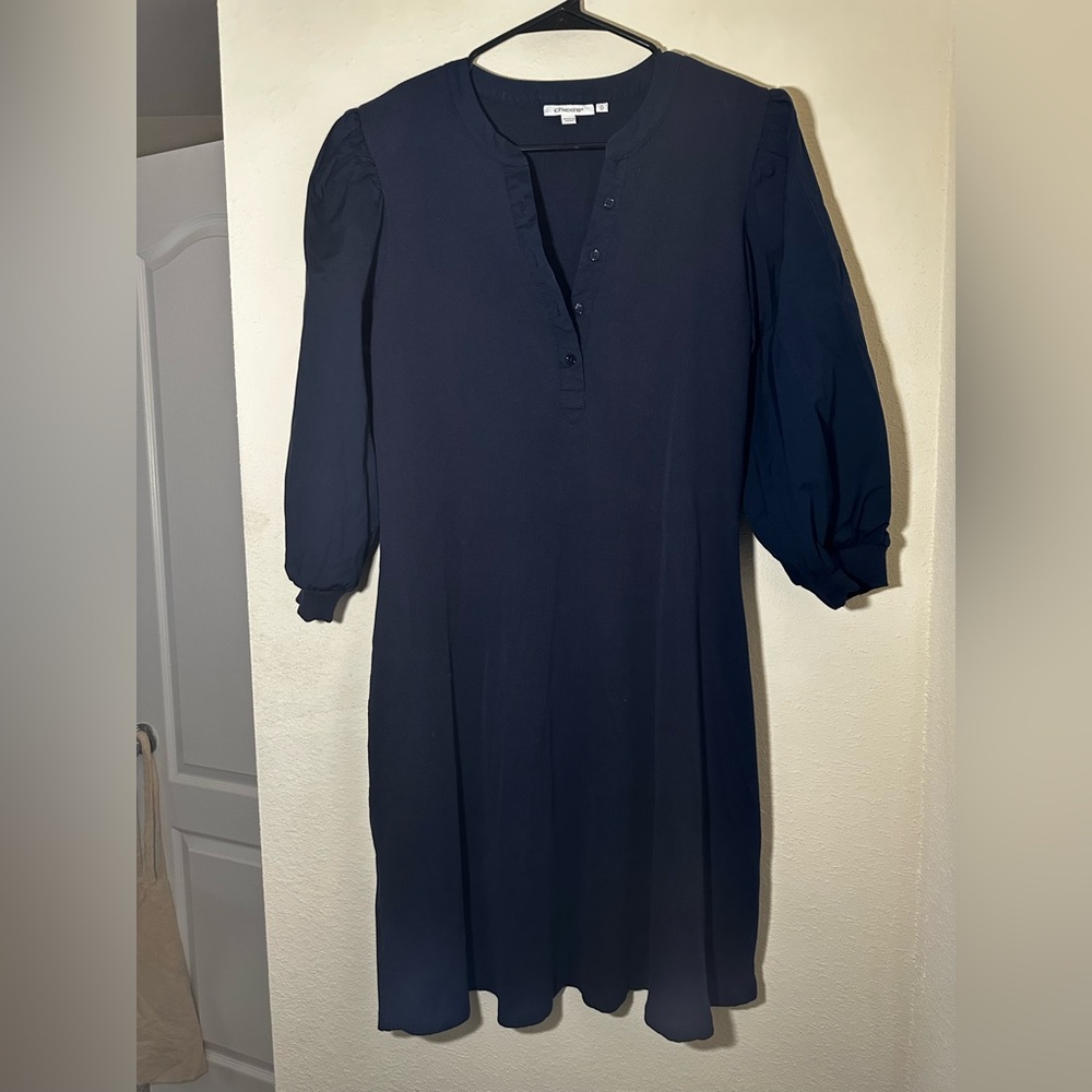 Chico's Midnight Blue Long Sleeve Dress